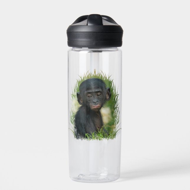 Baby Bonobo Ape Water Bottle (Front)