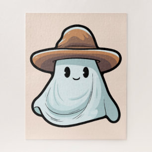 Baby Boo Cowboy Ghost Halloween Collection Jigsaw Puzzle