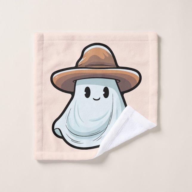 Baby Boo Cowboy Ghost Halloween Collection Wash Cloth (Wash Cloth)