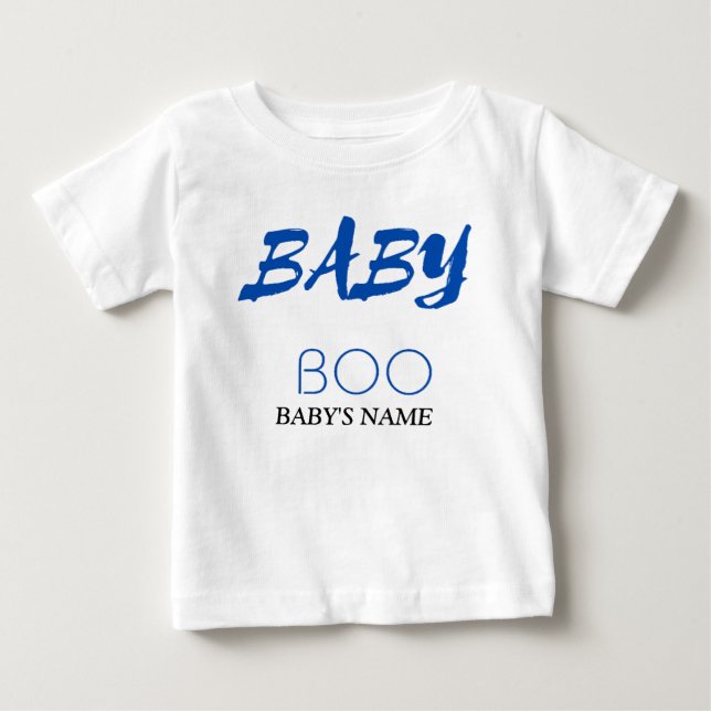 Baby Boo Customisable Name Comfortable Text Design T-Shirt (Front)