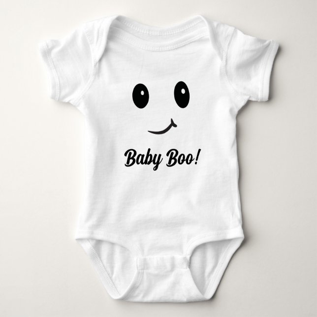 Baby Boo! Cute Ghost Costume Baby Bodysuit (Front)