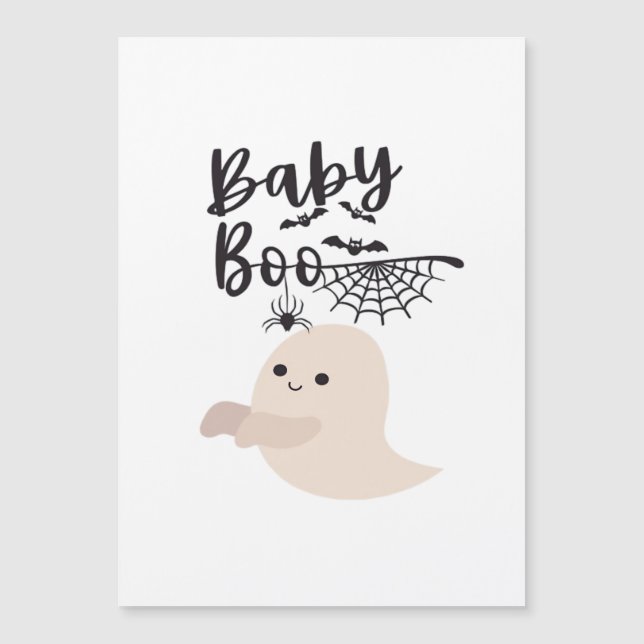 Baby Boo Cute Halloween Print Vintage Style (Front)