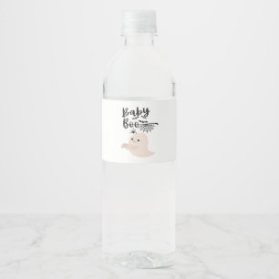 Baby Boo Cute Halloween Print Vintage Style Water Bottle Label