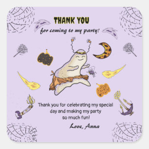 Baby boo ghost  square sticker