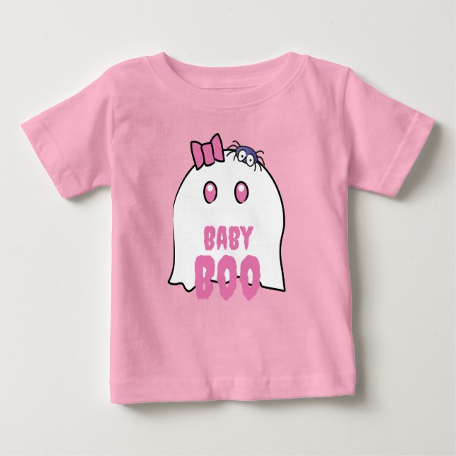Baby Boo Girl Adorable Halloween Ghost Family  T-Shirt (Front)