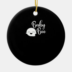 Baby Boo Halloween Ceramic Ornament
