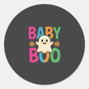 Baby Boo Halloween Ghost Design_1 Classic Round Sticker