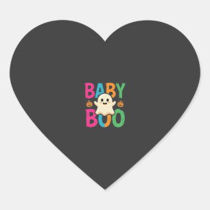 Baby Boo Halloween Ghost Design_1 Heart Sticker