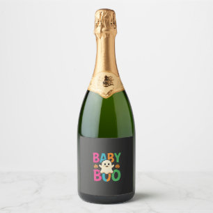 Baby Boo Halloween Ghost Design_1 Sparkling Wine Label