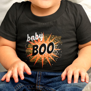 Baby Boo   Orange Halloween Toddler T-Shirt