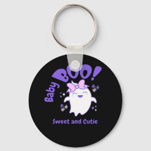 Baby Boo! Sweet And Toddler Halloween Design Key Ring