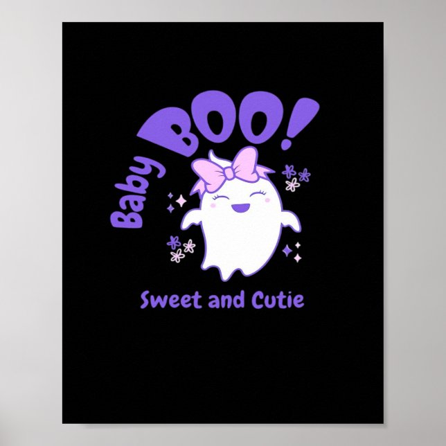 Baby Boo! Sweet And Toddler Halloween Design Poster (Front)