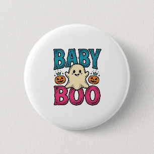 Baby Boo Vintage Halloween Ghost Shirt Design_1 6 Cm Round Badge