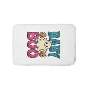 Baby Boo Vintage Halloween Ghost Shirt Design_1 Bath Mat