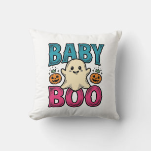 Baby Boo Vintage Halloween Ghost Shirt Design_1 Cushion