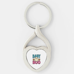 Baby Boo Vintage Halloween Ghost Shirt Design_1 Key Ring