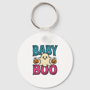 Baby Boo Vintage Halloween Ghost Shirt Design_1 Key Ring
