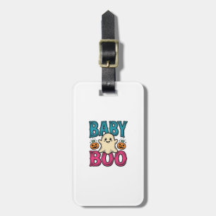 Baby Boo Vintage Halloween Ghost Shirt Design_1 Luggage Tag