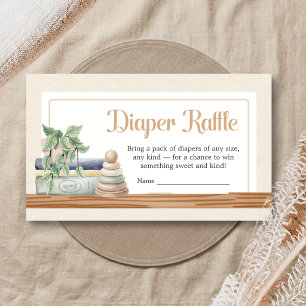Baby Books and Brunch Baby Shower Diaper Raffle Enclosure Card