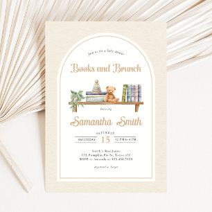 Baby Books and Brunch Bear Baby Shower Invitation