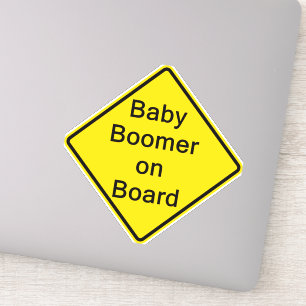 Baby Boomer on Board Window sticker