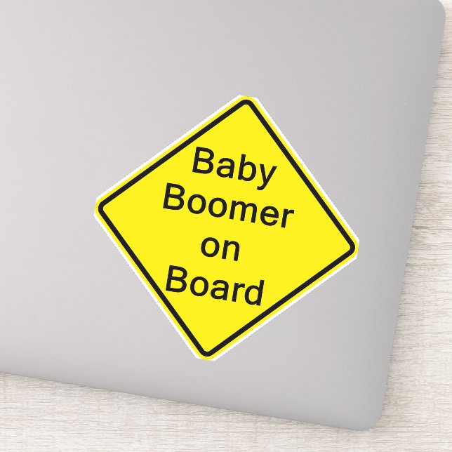Baby Boomer on Board Window sticker (Detail)