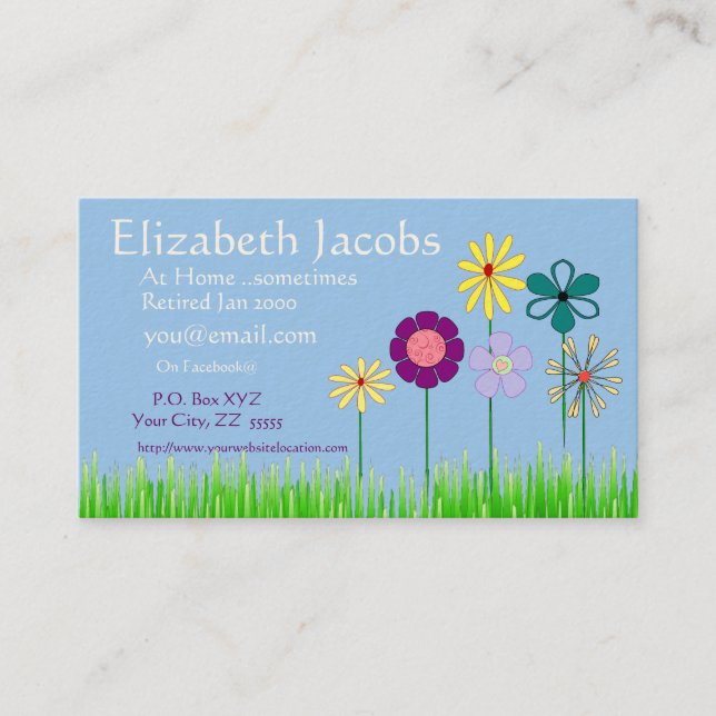Baby Boomer's Retirement Business Card (Front)