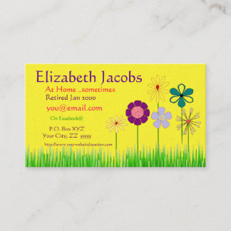 Baby Boomer's Retirement Business Card