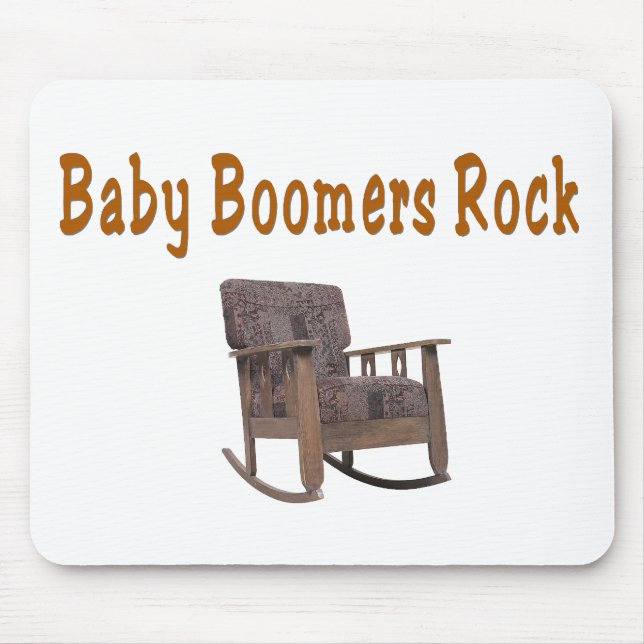baby boomers rock funny mousepad (Front)