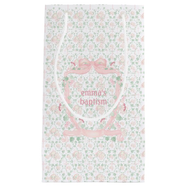Baby Bootie Coquette Crest Small Gift Bag (Front)