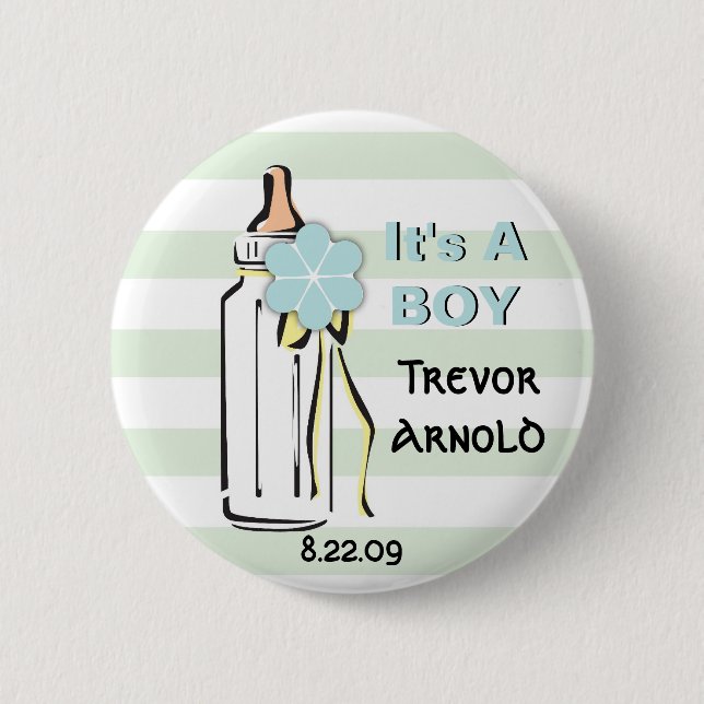Baby Bottle- Boy Button (Front)