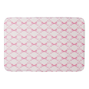 Baby Bow Trellis Pink Bella Ribbon Bath Mat
