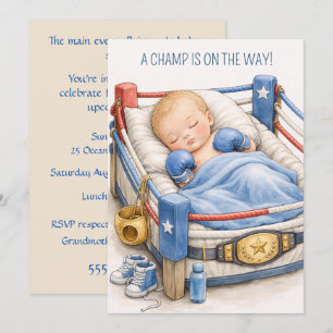 Baby Boxing Champ Digital Download Invitation