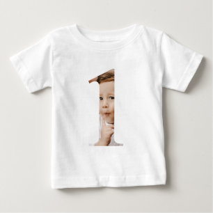 Baby Boy 1st Birthday Custom Photo T-Shirt