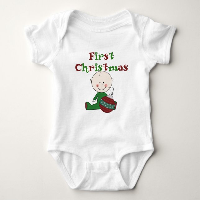 Baby Boy 1st Christmas Tshirts and Gifts (Front)