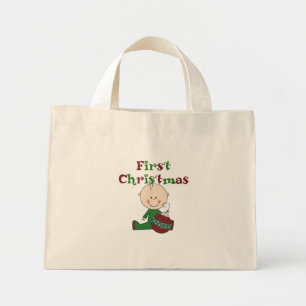 Baby Boy 1st Christmas Tshirts and Gifts Mini Tote Bag