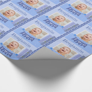 Baby Boy 2nd Birthday Blue Scrapbooking Wrapping Paper