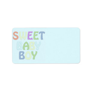 Baby Boy Address Label