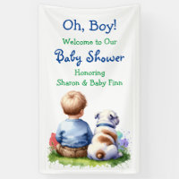 Baby Boy and his Bulldog Baby Shower