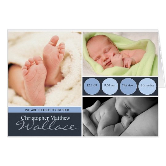 Baby Boy Announcement Cards