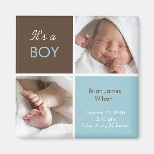 Baby Boy Announcement magnet