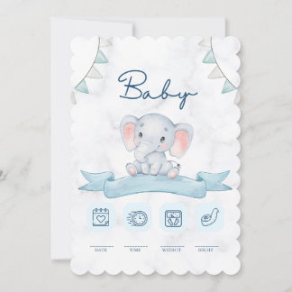Baby Boy Announcement postcard