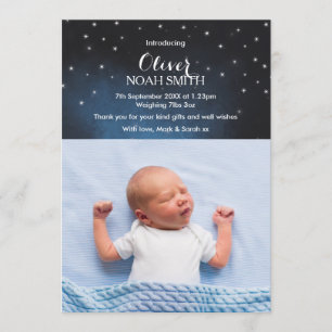 Baby boy announcement/thank you card