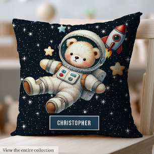 Baby Boy Astronaut Teddy Bear Pillow Nursery Accen