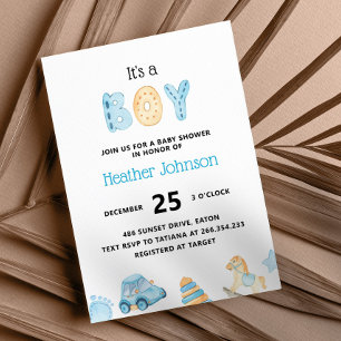 Baby Boy Baby Shower Invitation