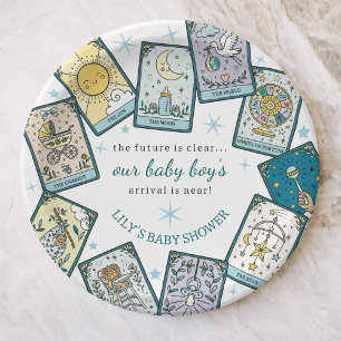 Baby Boy Baby Shower Tarot Cards Future Prediction Paper Plate