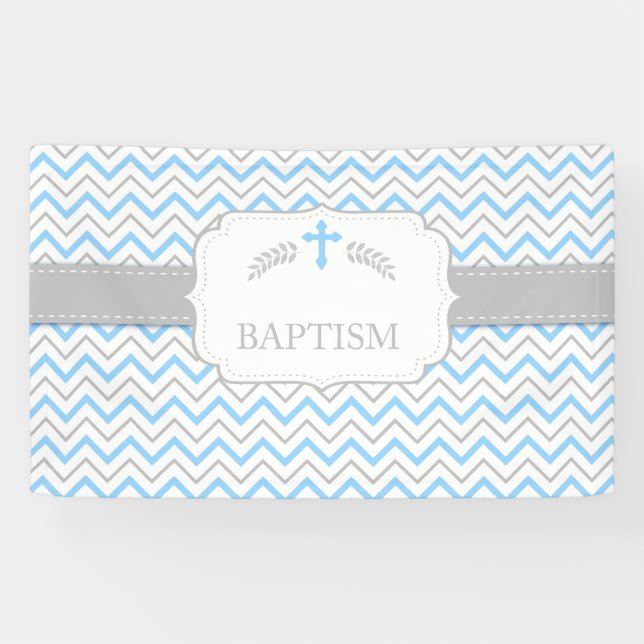 Baby boy Baptism Banner - Backdrop (Horizontal)