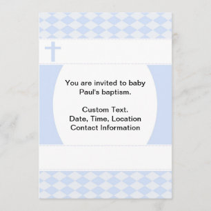 Baby Boy Baptism Invitation