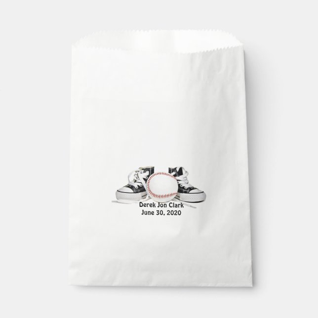 Baby Boy Baseball Favour Bag (Front)
