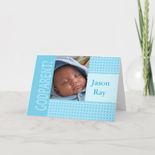 Baby Boy be my Godparent Invitation